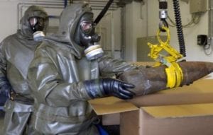 Picture handling chemical weapons